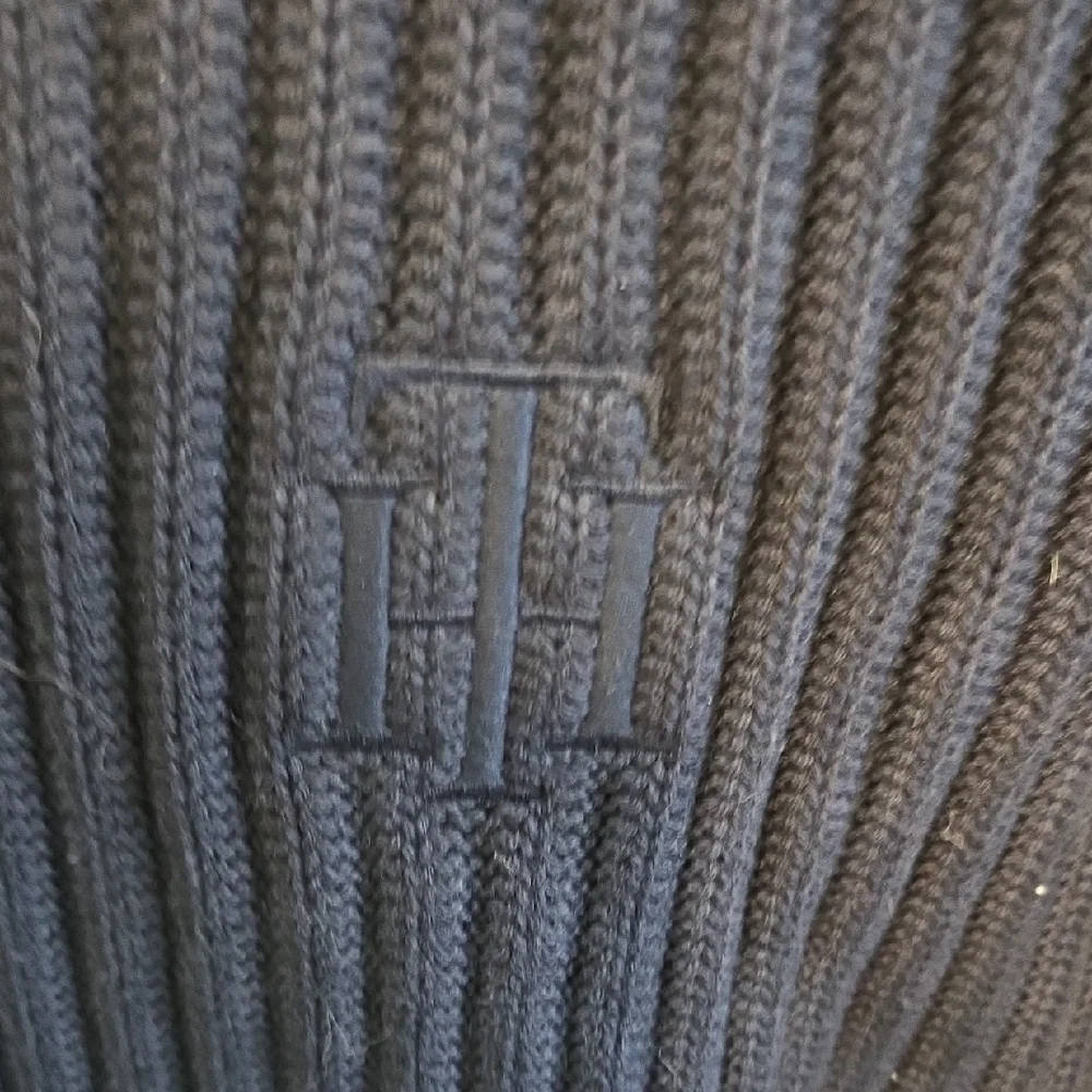 Tommy Hilfiger Navy Blue Ribbed Turtleneck Cowl Sweater - Picture 2 of 4